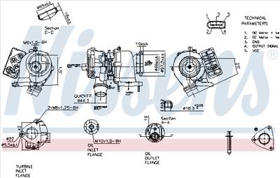 NISSENS 93308 - turbófeltöltő LAND ROVER