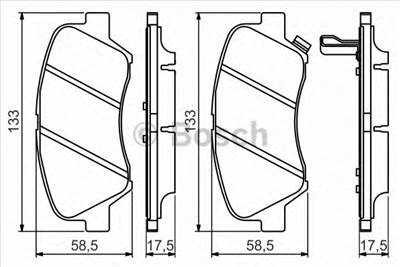 BOSCH 0 986 494 563 - fékbetét HYUNDAI KIA NAZA PROTON