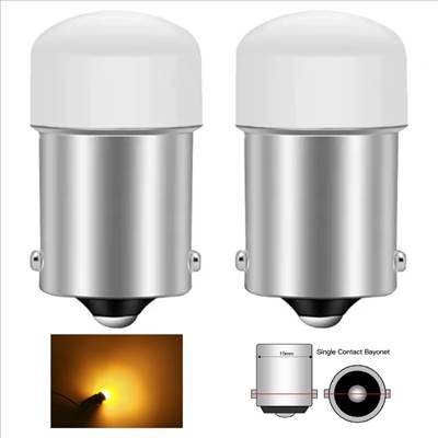 R5W R10W BA15S LED CANBUS izzó égő borostyán sárga - narancssárga (cseresznye izzó) 2db-os készlet✔️