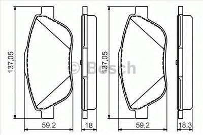 BOSCH 0 986 494 564 - fékbetét CITROËN DS OPEL PEUGEOT VAUXHALL