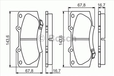 BOSCH 0 986 495 352 - fékbetét TOYOTA