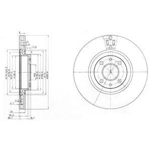 DELPHI BG2407 - féktárcsa ABARTH ALFA ROMEO FIAT LANCIA NISSAN