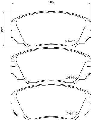 Fékbetét készlet MINTEX MDB2870 for CHEVROLET, OPEL, VAUXHALL, GMC, …
