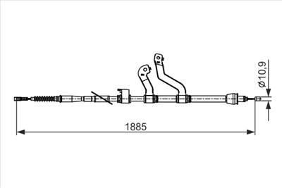 BOSCH 1 987 482 573 - Kézifék bowden HYUNDAI
