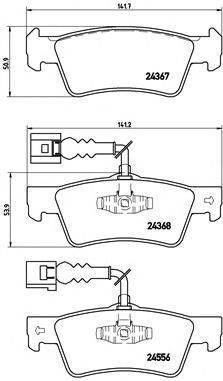 BREMBO P 85 068 - fékbetét VW