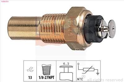 EPS 1.830.014 - hűtőfolyadék hőmérséklet érzékelő CHEVROLET DAEWOO OPEL SAAB VAUXHALL