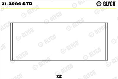 GLYCO 71-3986 STD - hajtókar csapágy CITROËN DS FORD FORD ASIA / OCEANIA FORD ASIA / OZEANIA MAZDA P