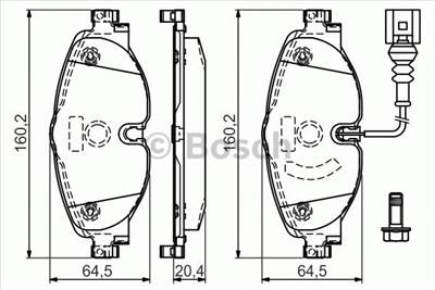 BOSCH 0 986 494 660 - fékbetét AUDI CUPRA SEAT SKODA VW