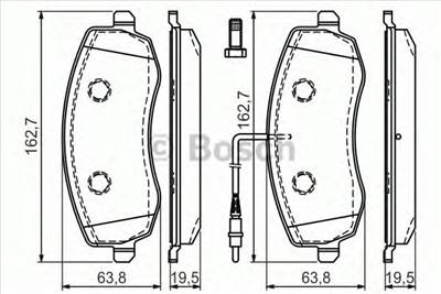 BOSCH 0 986 494 385 - fékbetét CITROËN FIAT LANCIA PEUGEOT