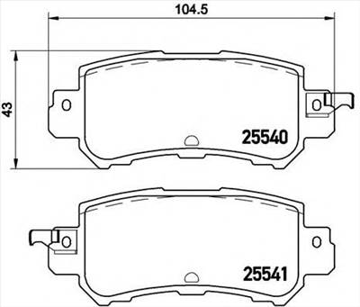 BREMBO P 49 047 - fékbetét MAZDA MAZDA (CHANGAN)