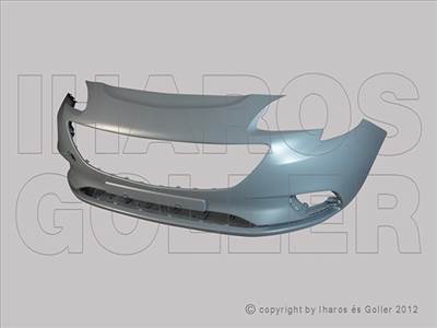 Opel Corsa E 2014-2019 - Első lökhárító borítás alapozott 6 szenz./PDC jel.