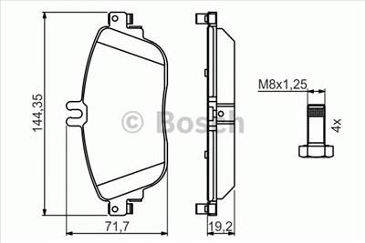 BOSCH 0 986 494 662 - fékbetét INFINITI MERCEDES-BENZ