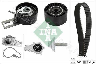 VÍZPUMPA + FOGASSZÍJ KÉSZLET - FUSION, FIESTA, FOCUS, S40, C2, BERLINGO - 530057830, 530 0578 30 -  - INA Utángyártott új 530 0578 30