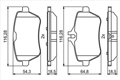 BOSCH 0 986 494 790 - fékbetét MERCEDES-BENZ