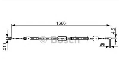 BOSCH 1 987 482 032 - Kézifék bowden MERCEDES-BENZ VW