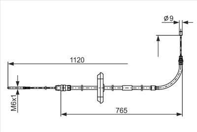 BOSCH 1 987 482 867 - Kézifék bowden MINI