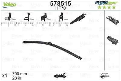 vw golf vi 2009-2014 plus  - ablaktörlő lapát 1db  700mm (hf70) /vez.o. hydroconnect