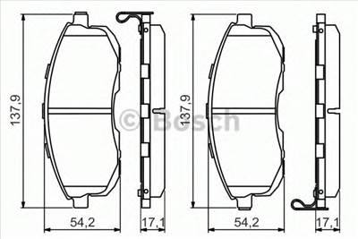 BOSCH 0 986 494 572 - fékbetét INFINITI NISSAN NISSAN (DONGFENG)