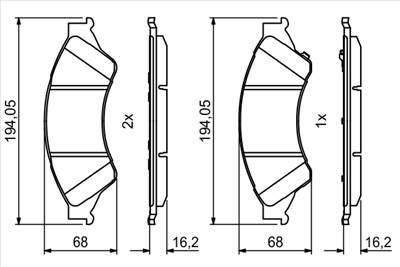 BOSCH 0 986 494 791 - fékbetét FORD FORD AUSTRALIA