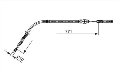BOSCH 1 987 482 658 - Kézifék bowden MINI