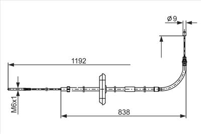 BOSCH 1 987 482 868 - Kézifék bowden MINI