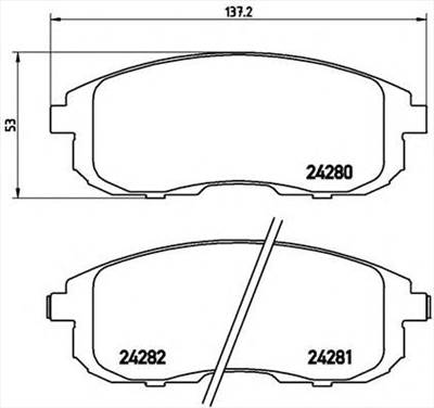 BREMBO P 23 126 - fékbetét FIAT NISSAN NISSAN (DONGFENG) SUZUKI