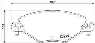 BREMBO P 61 071 - fékbetét CITROËN