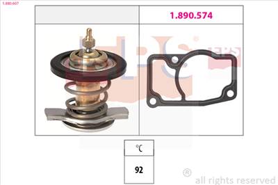 EPS 1.880.607 - termosztát, hűtőfolyadék OPEL SAAB VAUXHALL