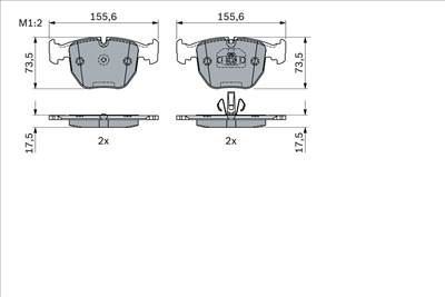 BOSCH 0 986 494 918 - fékbetétkészlet, tárcsafék ROLLS-ROYCE