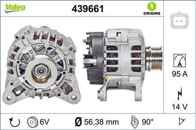 generátor VALEO 439661 for RENAULT, DACIA, LADA