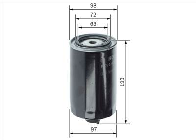 Üzemanyagszűrő BOSCH F 026 402 036 for IVECO, ASTRA, NEW HOLLAND, HEULIEZ, …