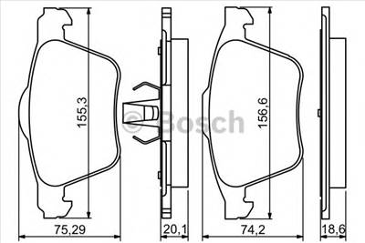 BOSCH 0 986 494 245 - fékbetét FORD VOLVO VOLVO ASIA