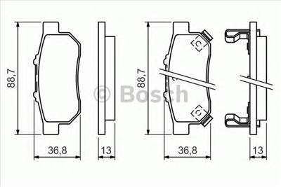 BOSCH 0 986 494 392 - fékbetét HONDA