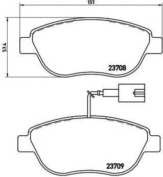 BREMBO P 23 137 - fékbetét ABARTH FIAT OPEL VAUXHALL