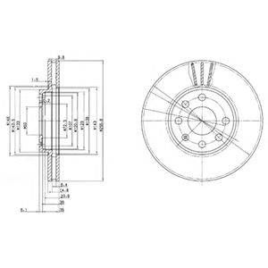 DELPHI BG3404 - féktárcsa OPEL VAUXHALL