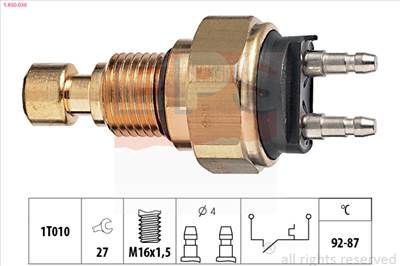 EPS 1.850.036 - hűtőventillátor kapcsoló ACURA HONDA ROVER