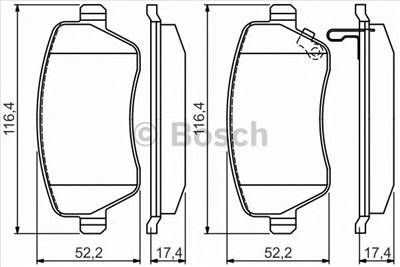 BOSCH 0 986 494 573 - fékbetét NISSAN