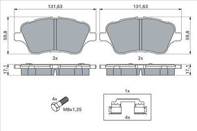 BOSCH 0 986 494 792 - fékbetét FORD