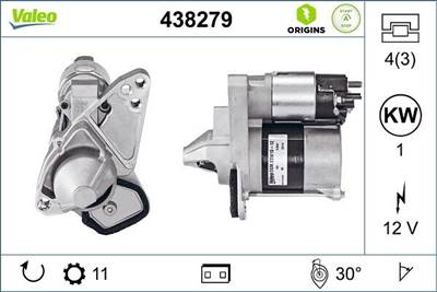 önindító VALEO 438279 for RENAULT, DACIA, SMART, MERCEDES-BENZ, …