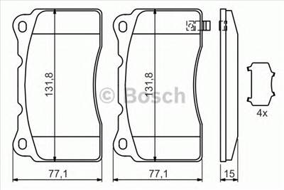 BOSCH 0 986 494 395 - fékbetét CADILLAC CHEVROLET HOLDEN HONDA MITSUBISHI OPEL RENAULT SAAB SUBARU V