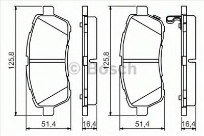 BOSCH 0 986 494 574 - fékbetét DAIHATSU