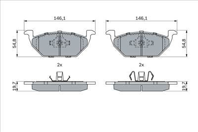 BOSCH 0 986 494 925 - fékbetétkészlet, tárcsafék AUDI BMW DAIHATSU SEAT SKODA VW