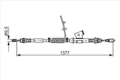 BOSCH 1 987 482 672 - Kézifék bowden FORD