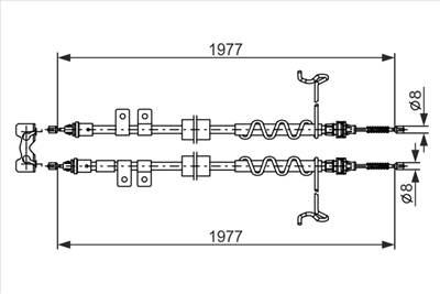 BOSCH 1 987 482 870 - Kézifék bowden FORD