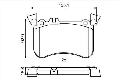 BOSCH 0 986 495 398 - fékbetét MERCEDES-BENZ