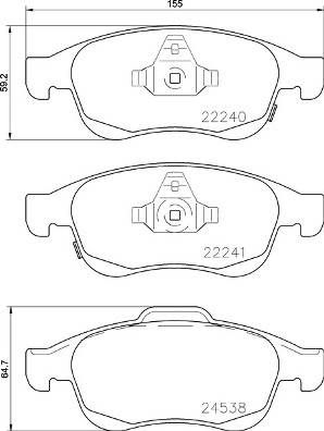 BREMBO P 23 165 - fékbetét FIAT JEEP