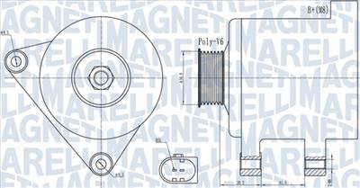 MAGNETI MARELLI 063731937010 - generátor AUDI VW
