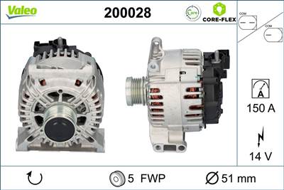 generátor VALEO 200028 for MERCEDES-BENZ, SMART