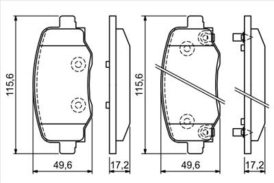 BOSCH 0 986 494 930 - fékbetét ALFA ROMEO FIAT JEEP