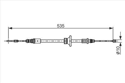 BOSCH 1 987 482 677 - Kézifék bowden OPEL VAUXHALL